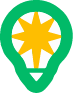Empower Youth Futures light bulb icon with a green light bulb and yellow flash inside